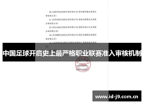 中国足球开启史上最严格职业联赛准入审核机制